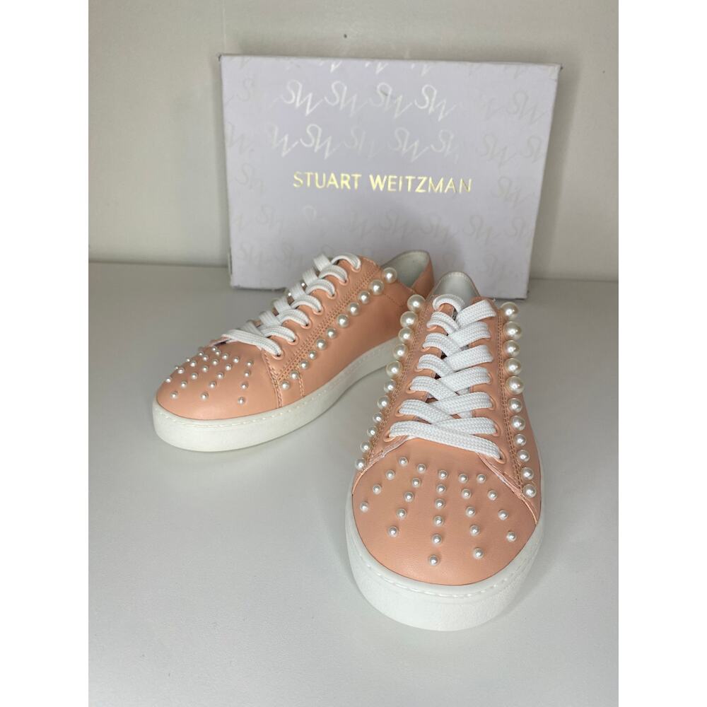 Stuart Weitzman Pearl Convertible Sneakers Pink Balletcore Coquette - Picture 8 of 14